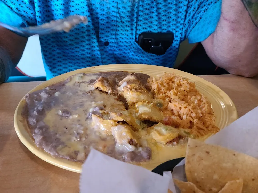 Beef & a Cheese Enchilada Lunch