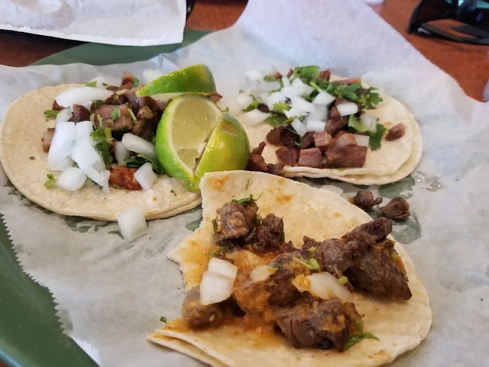 Carnitas and Beef Fajitas Tacos